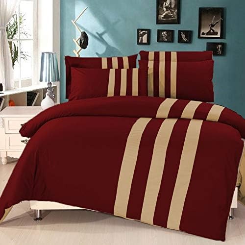 6 Pcs Luxury Stripes Duvet Set - 1229