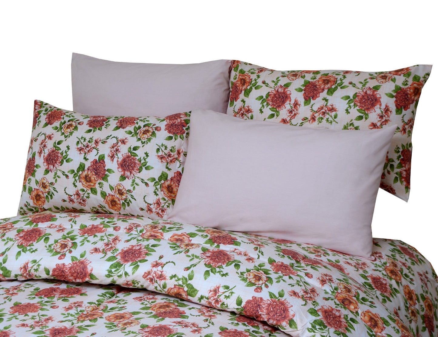 6 Pcs Luxury Printed Comforter Set - 1219