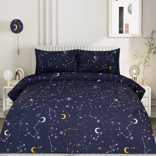 3 Pcs Elegant Printed Bed Sheet -1245