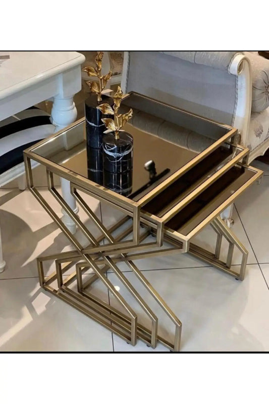 Metal Golden coffee table luxury table -1309