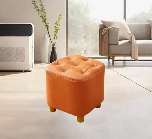 Square Wooden Luxury Stool - 1455