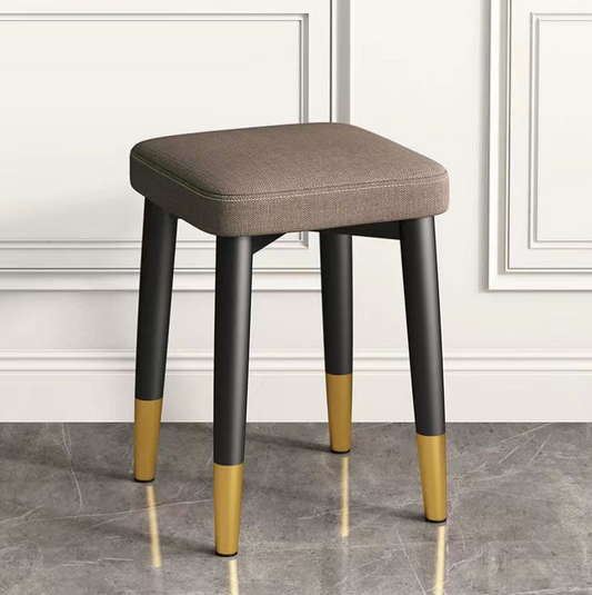 Square Leathered Ottoman Stool- 1461