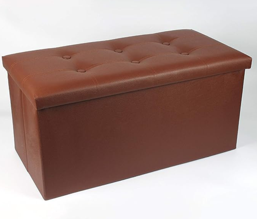 Innovative Rectangular Leathered Ottoman Stool- 1462