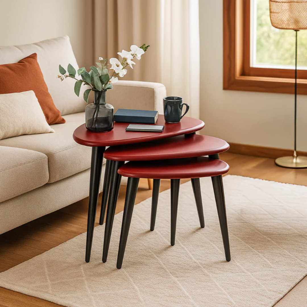 Set of 3 Mid Century Modern Tables - 1580