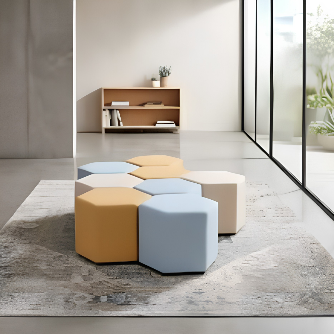 Pentagon Ottoman Stool - 1582