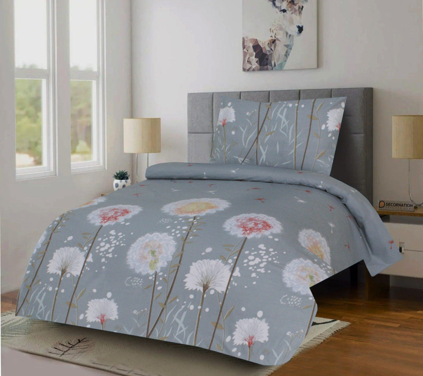 2 Pcs Printed Bed Sheet MHS-936