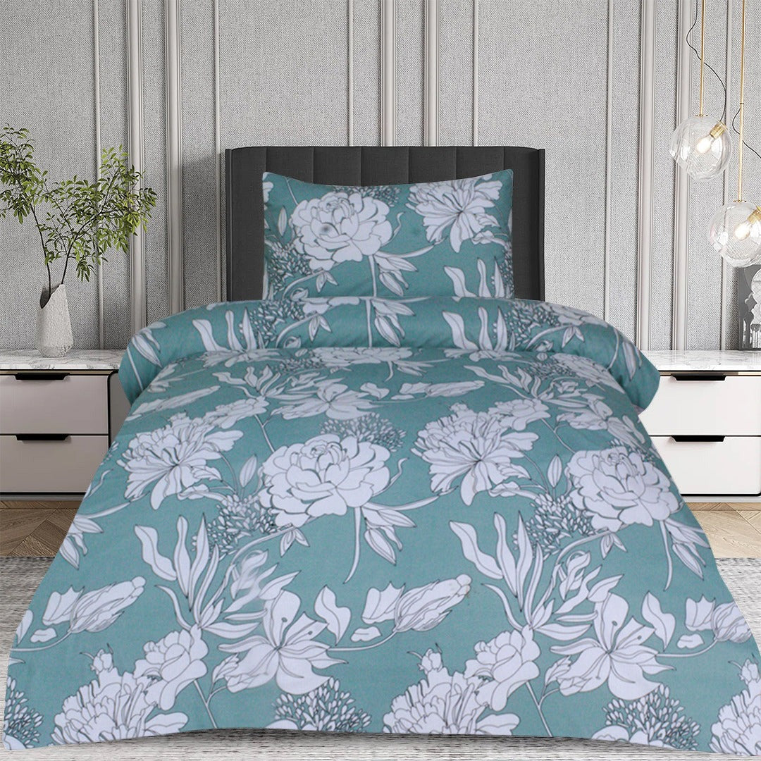 2 Pcs Printed Bed Sheet NB-1002