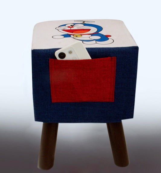 Wooden stool Square shape Print-1364