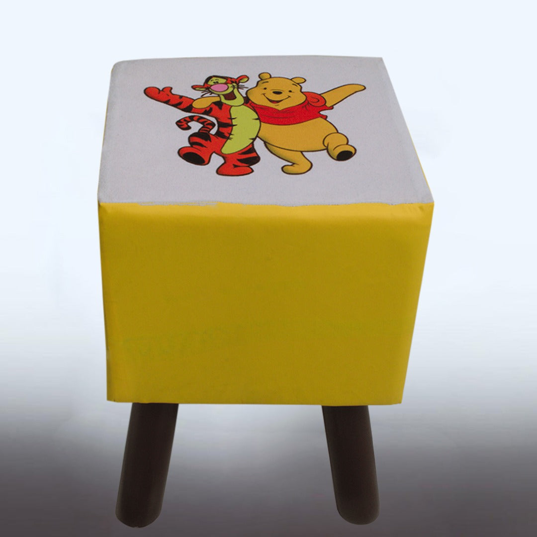 Wooden stool Square shape Print-1363