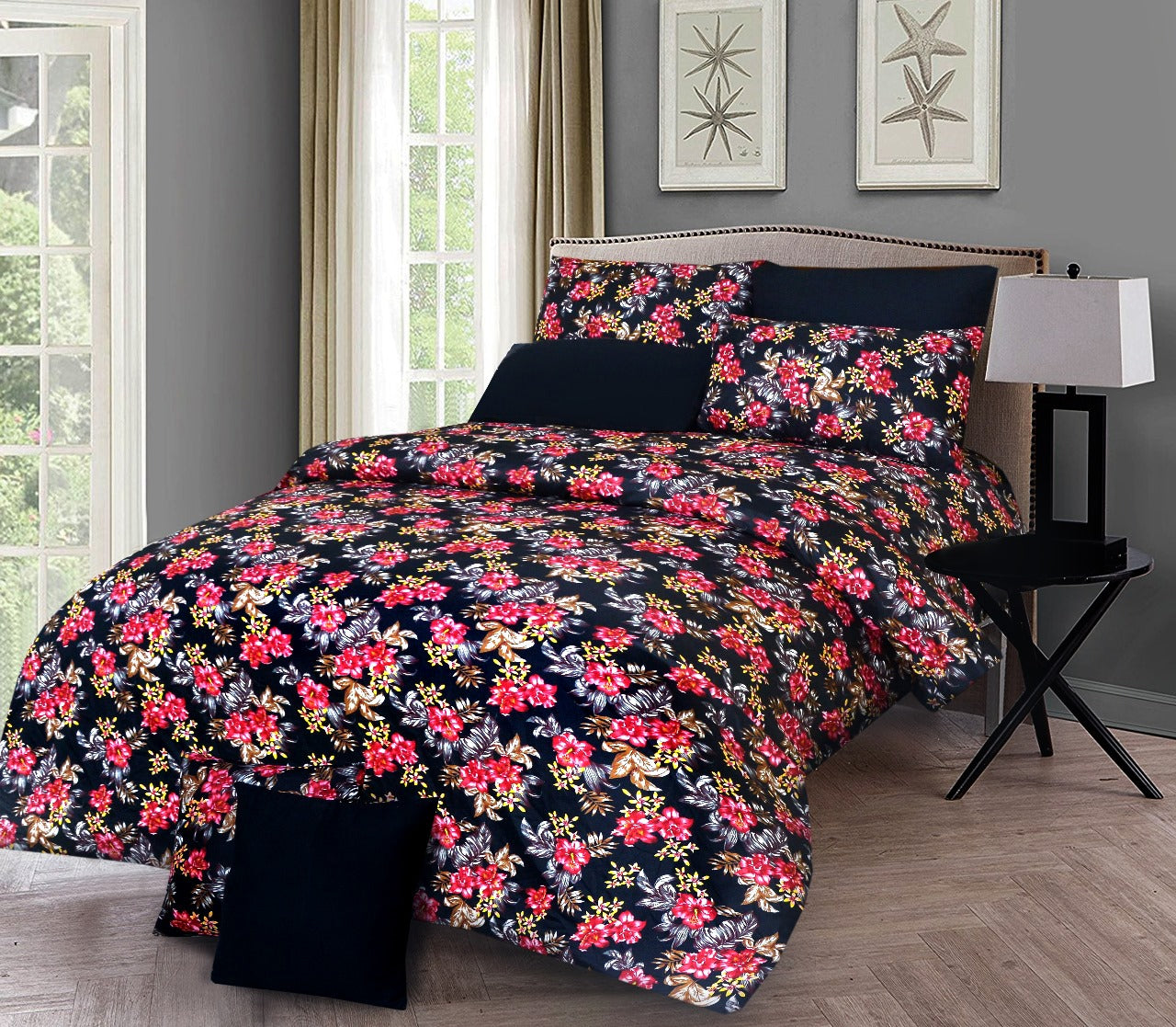 8 PC's Printed Luxury Duvet Set - 1192