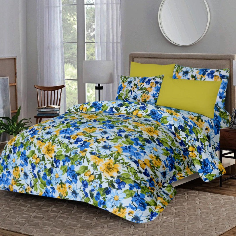 6 Pcs Luxury Printed Comforter Set - 1215