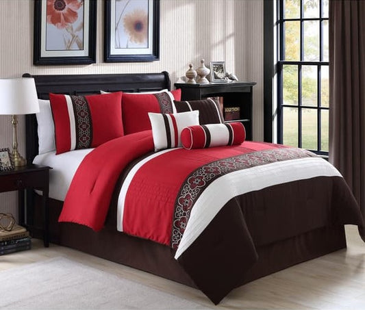 8 Pcs Luxury Embroidered Duvet Set - 1221