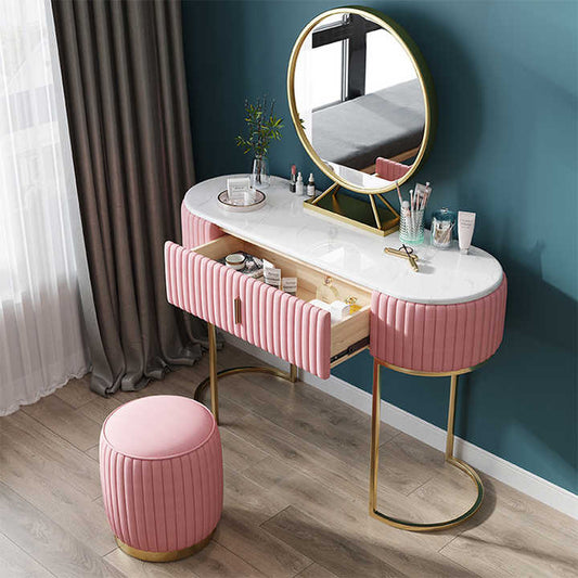 Luxurious Dressing Table Set with Vanity Tufted Stool  - 1449