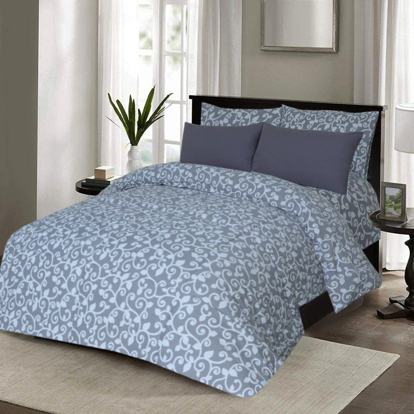 6 Pcs Luxury Printed Comforter Set - 1233