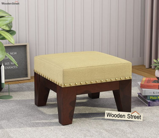 Single Square Wooden Luxury Stool - 1454