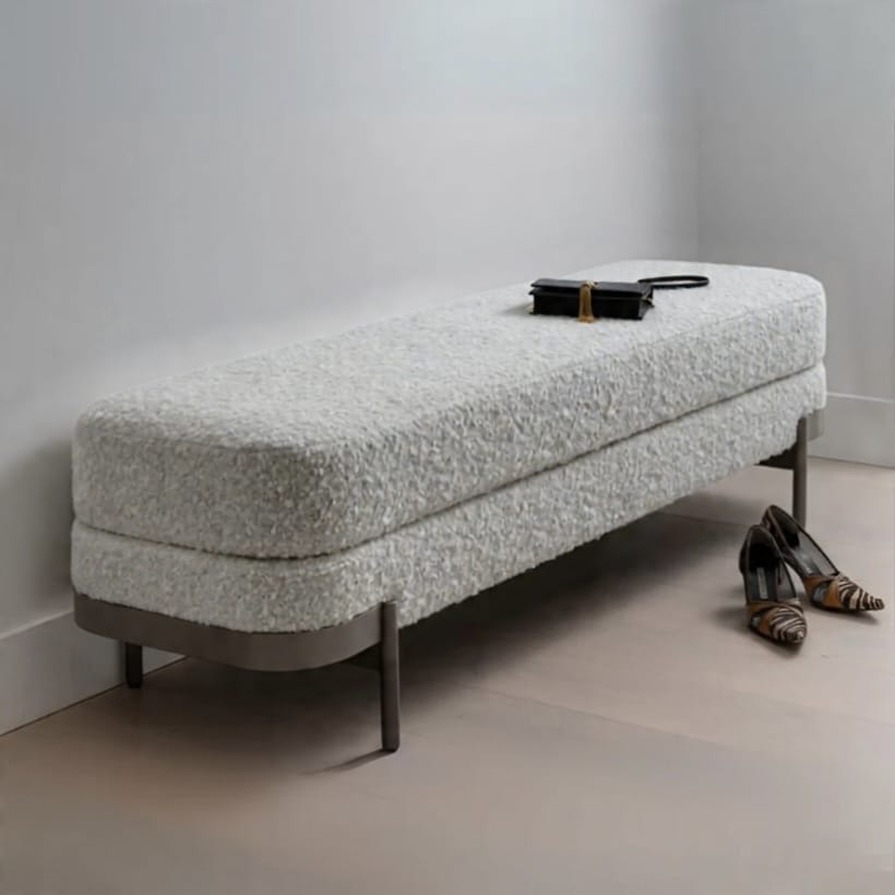 3 Seater Luxury Berry Bed Bench - 1541