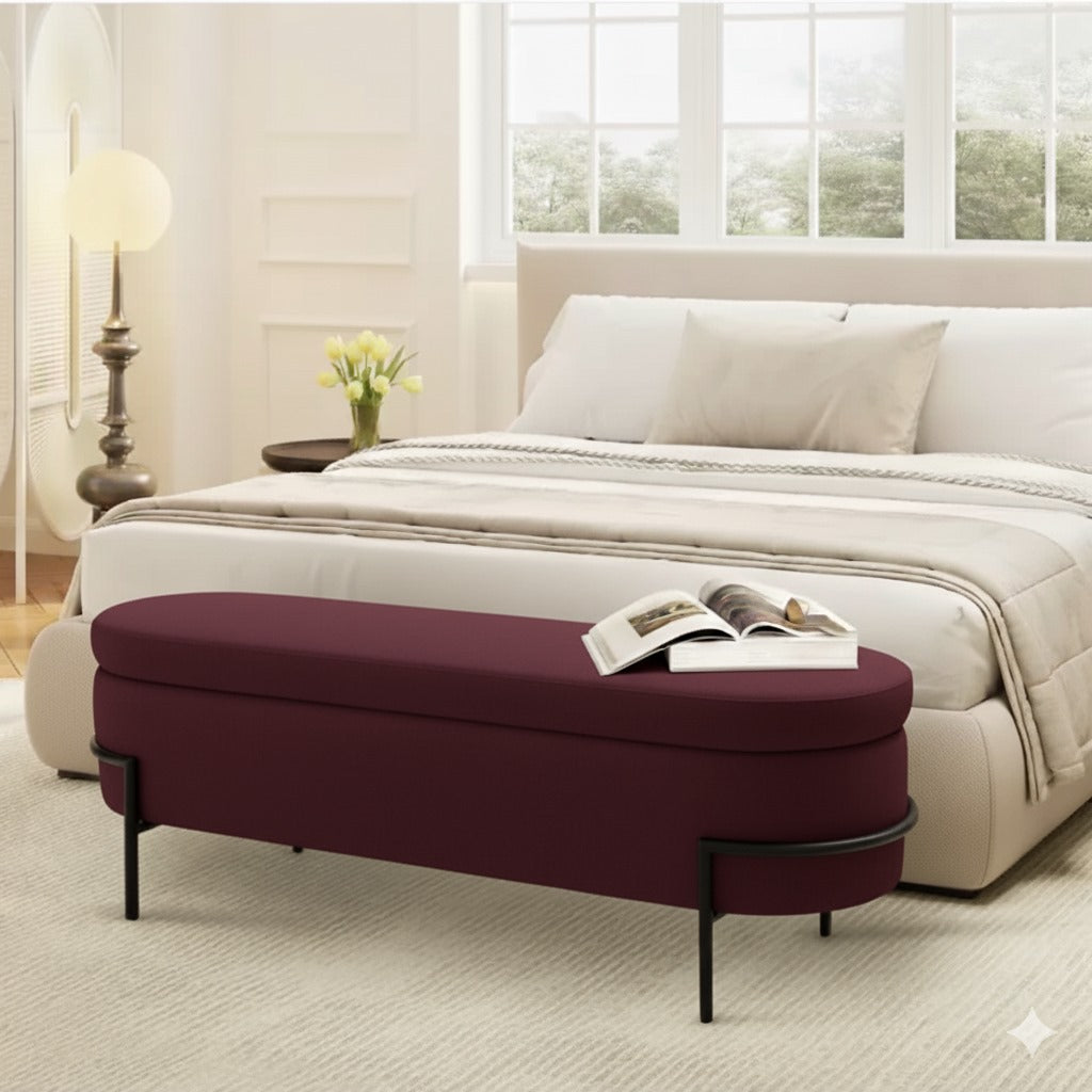 3 Seater Storage Modern Luxury End Stool- 1487