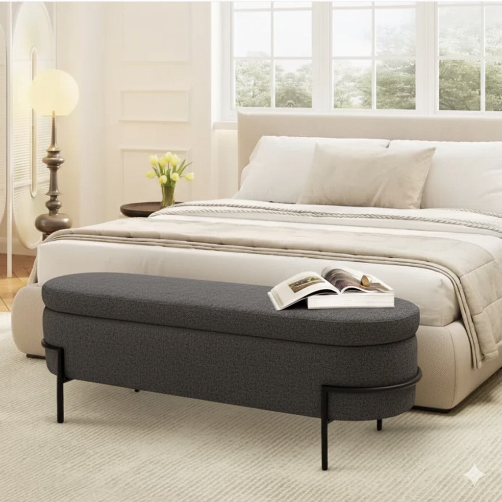 3 Seater Storage Modern Luxury End Stool- 1487