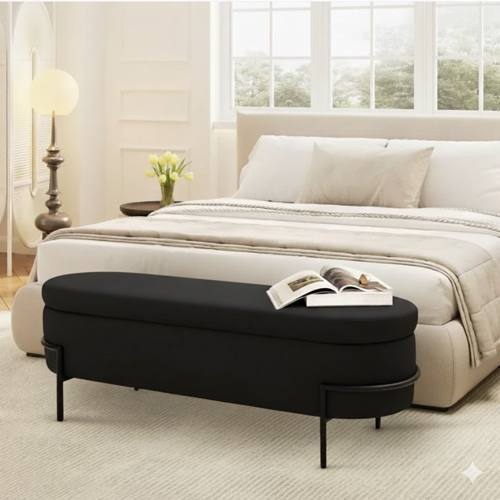 3 Seater Storage Modern Luxury End Stool- 1487