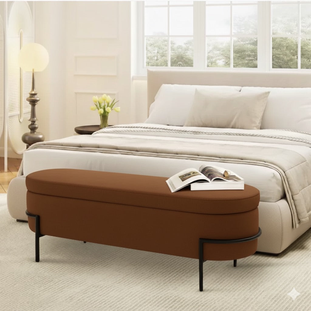 3 Seater Storage Modern Luxury End Stool- 1487