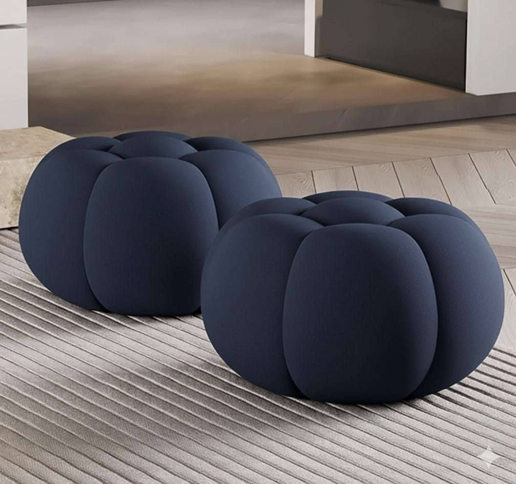 Round Pouffe Luxury Ottoman Stool- 1491