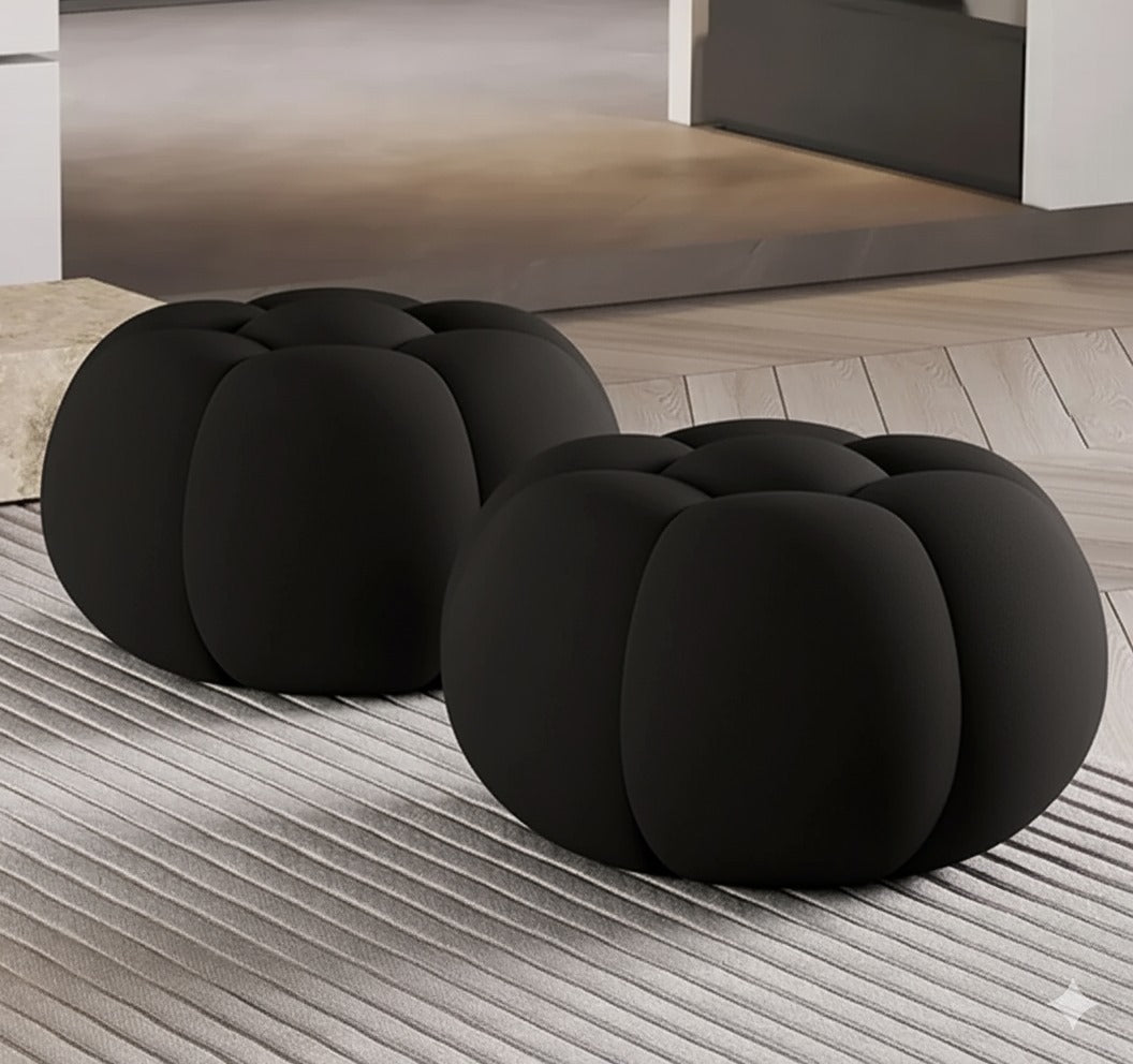 Round Pouffe Luxury Ottoman Stool- 1491