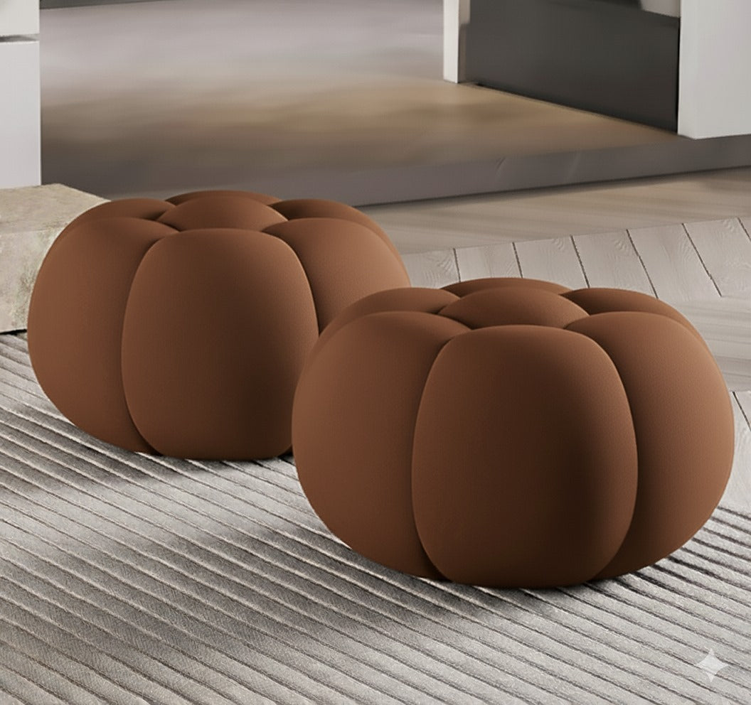 Round Pouffe Luxury Ottoman Stool- 1491