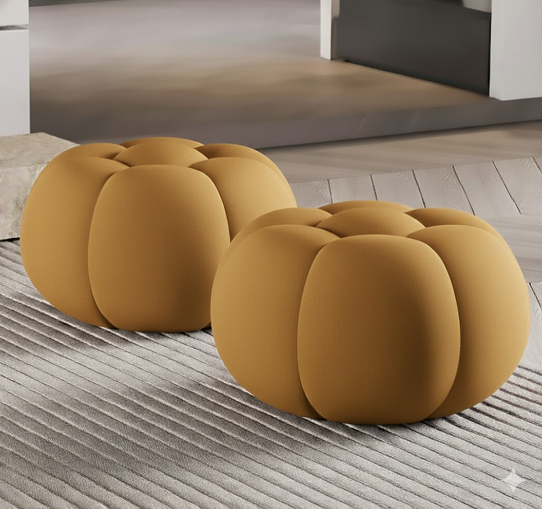 Round Pouffe Luxury Ottoman Stool- 1491