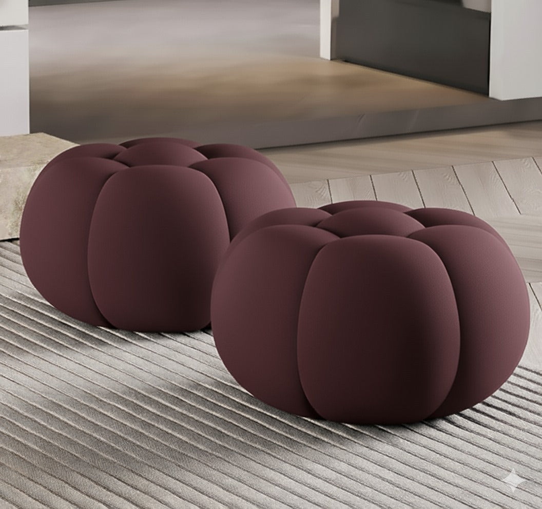 Round Pouffe Luxury Ottoman Stool- 1491