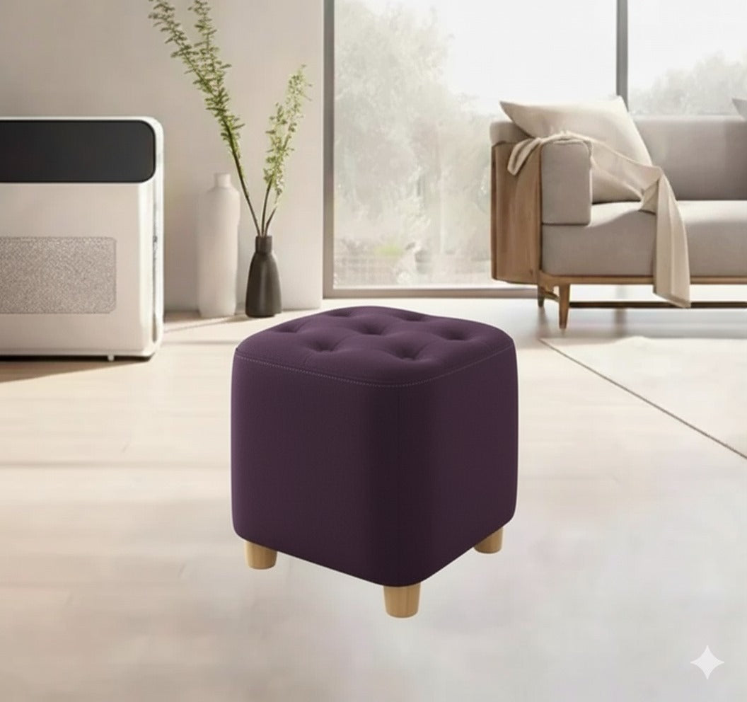 Square Wooden Luxury Stool - 1455