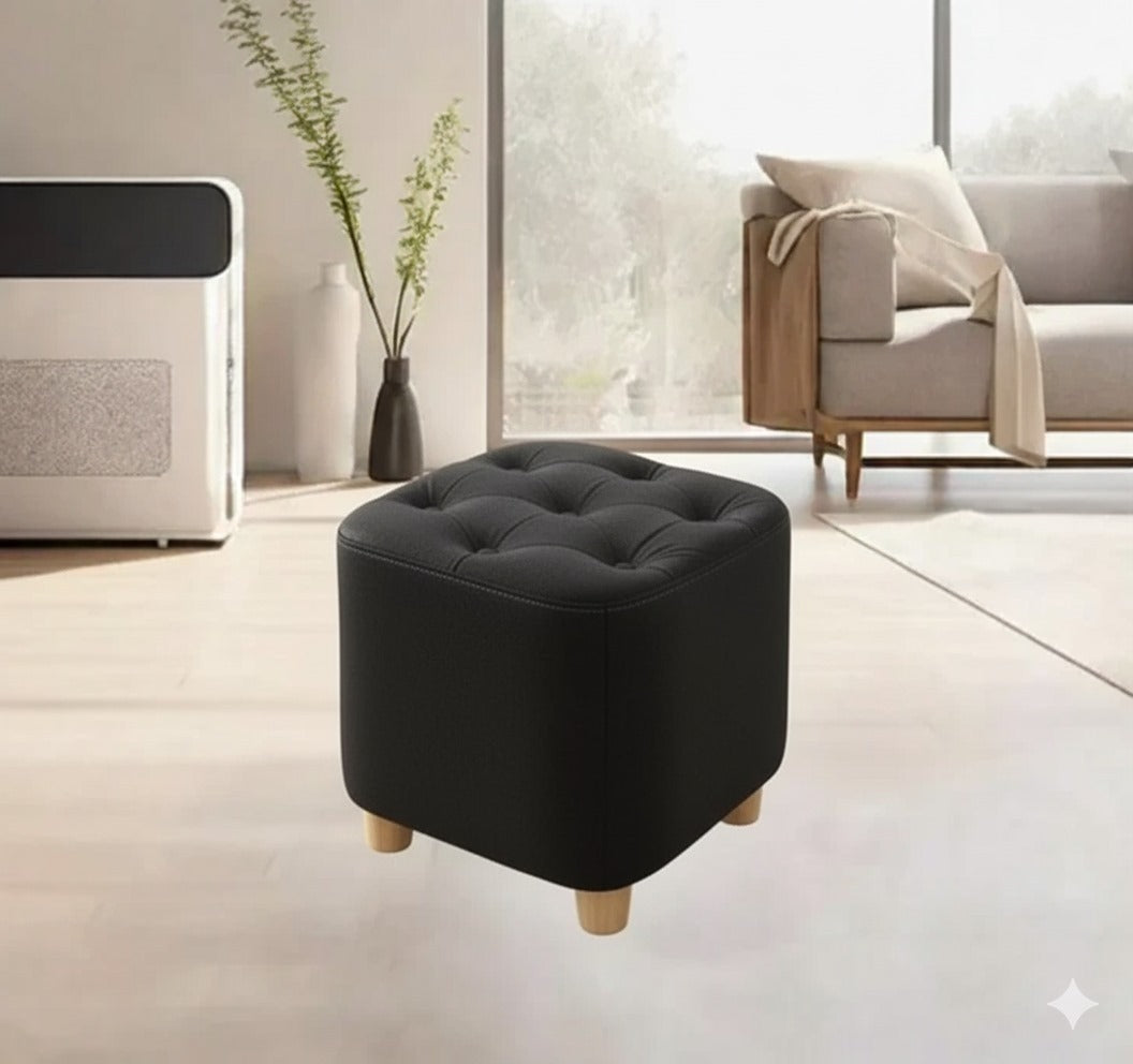 Square Wooden Luxury Stool - 1455