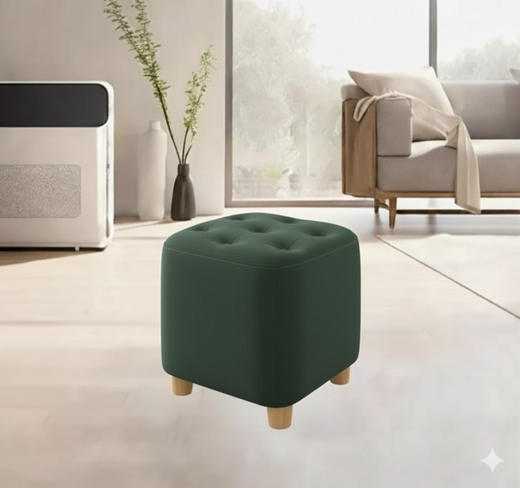 Square Wooden Luxury Stool - 1455