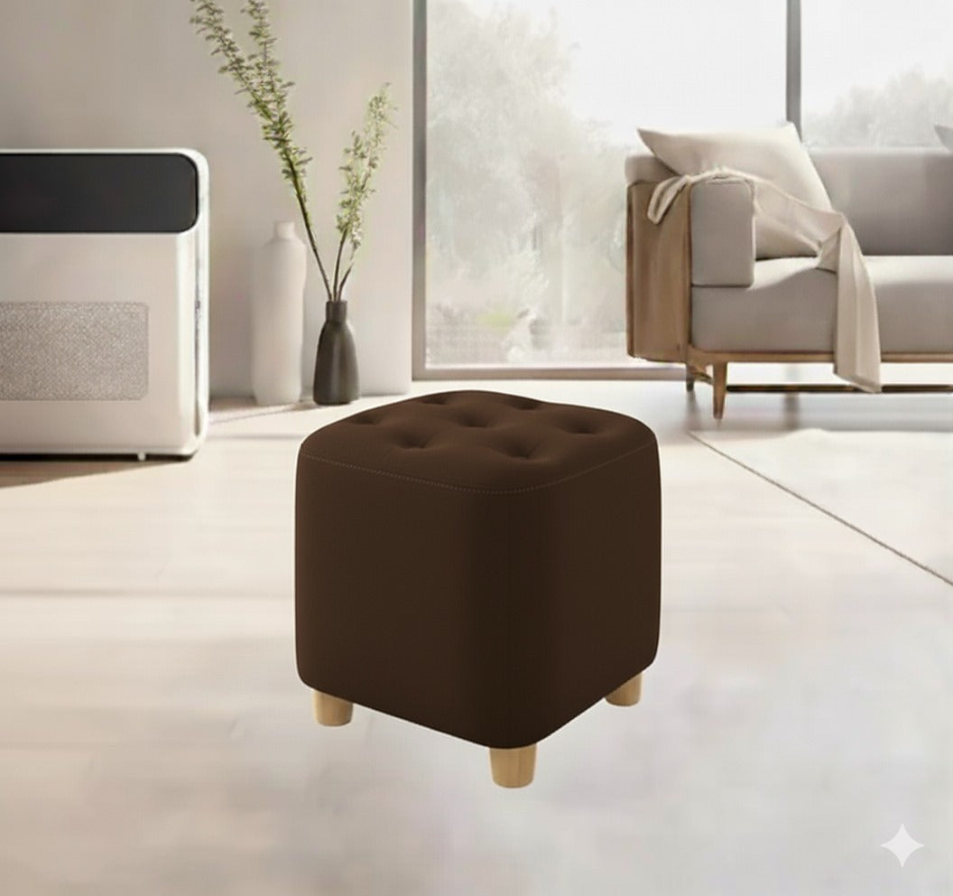 Square Wooden Luxury Stool - 1455