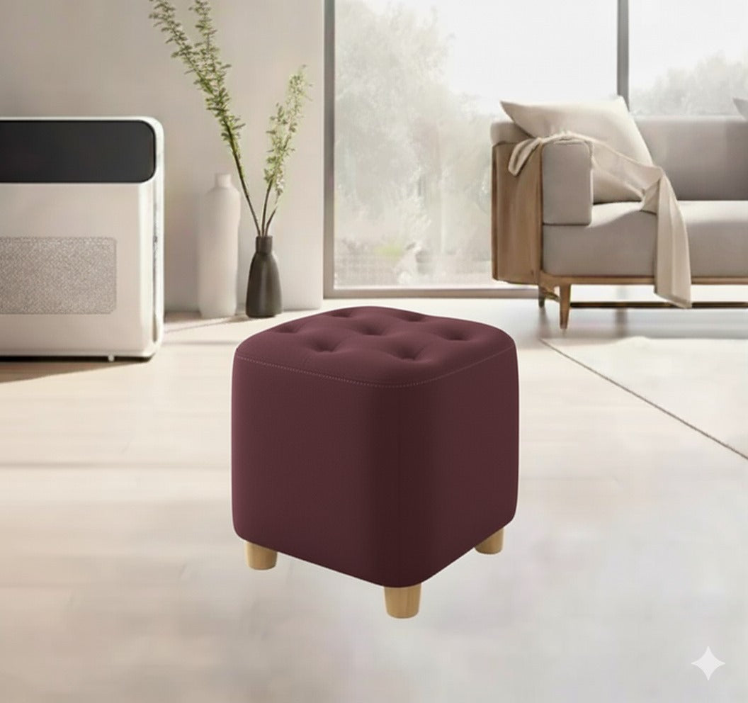 Square Wooden Luxury Stool - 1455