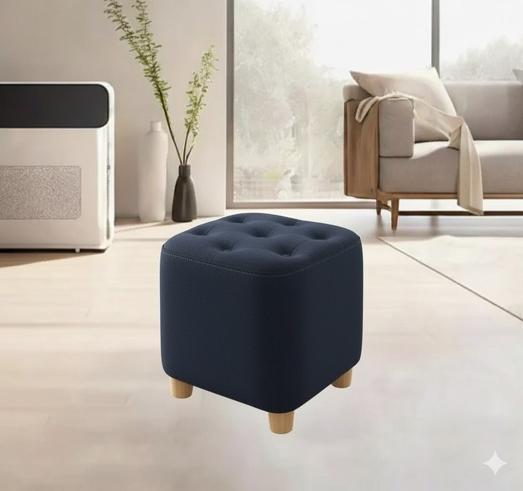 Square Wooden Luxury Stool - 1455