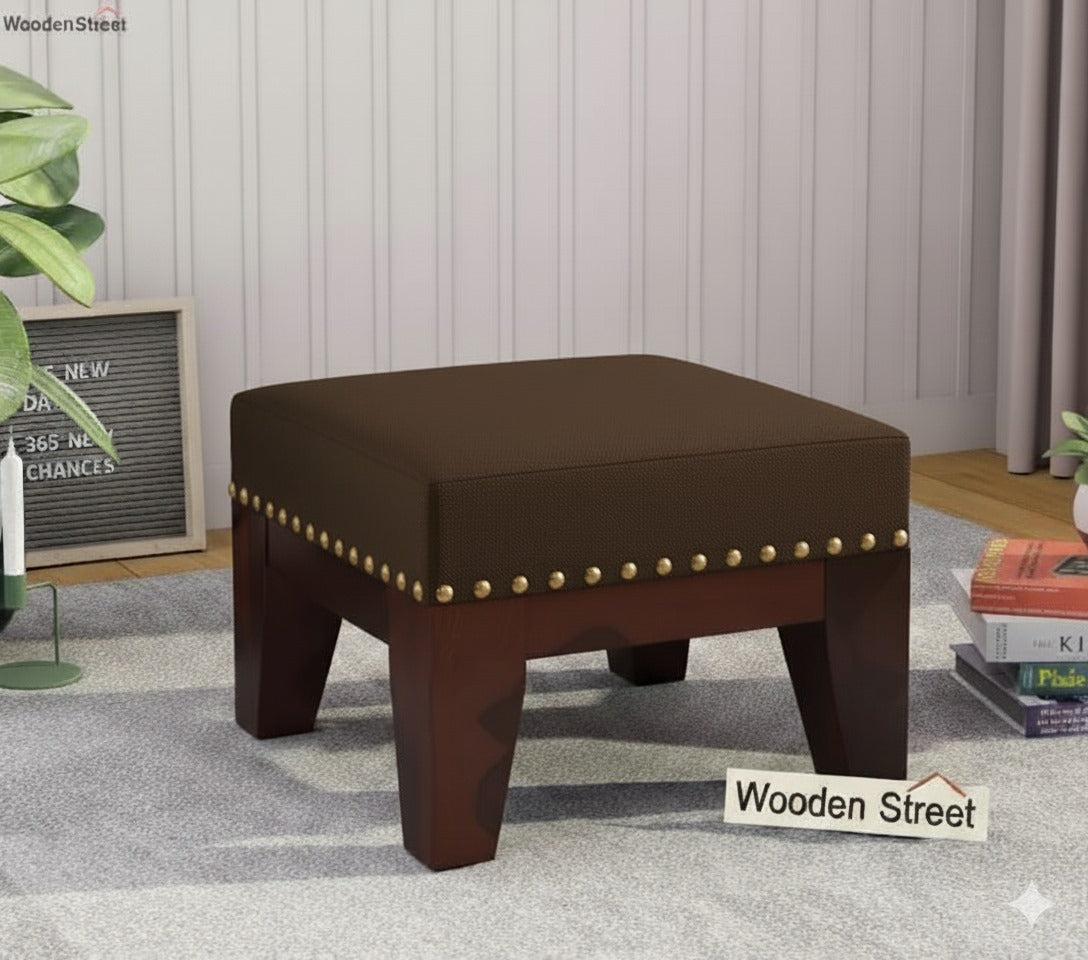 Single Square Wooden Luxury Stool - 1454