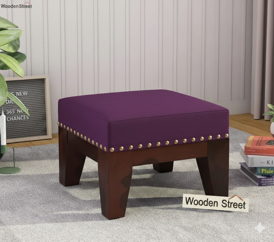 Single Square Wooden Luxury Stool - 1454
