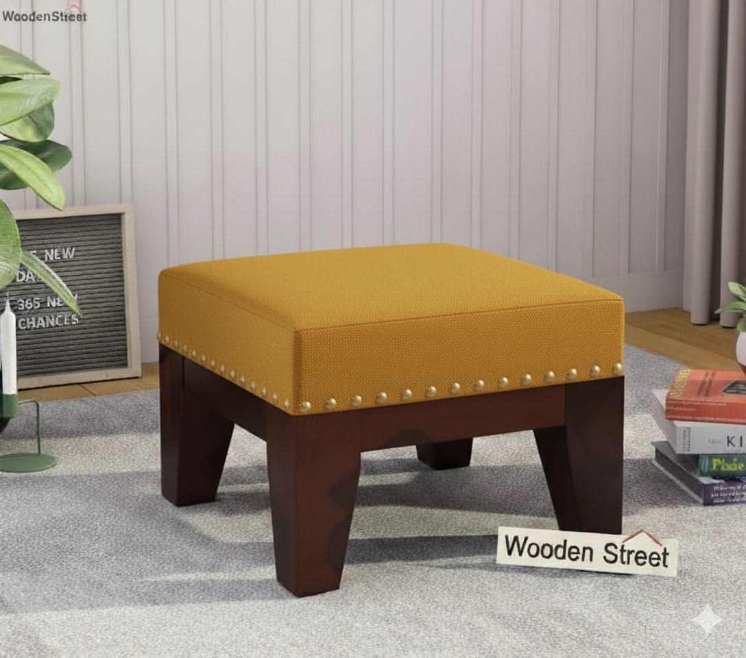Single Square Wooden Luxury Stool - 1454
