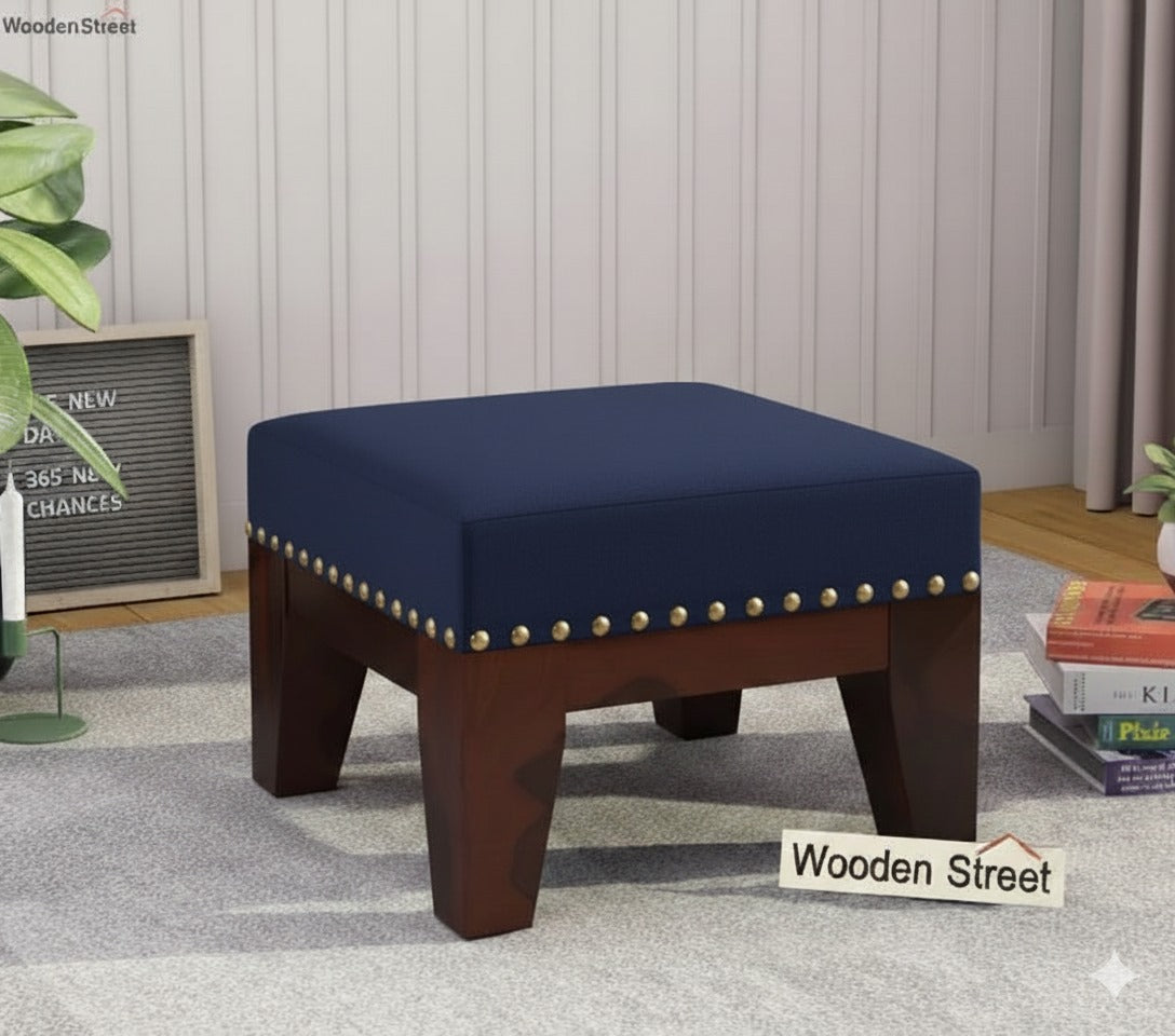 Single Square Wooden Luxury Stool - 1454