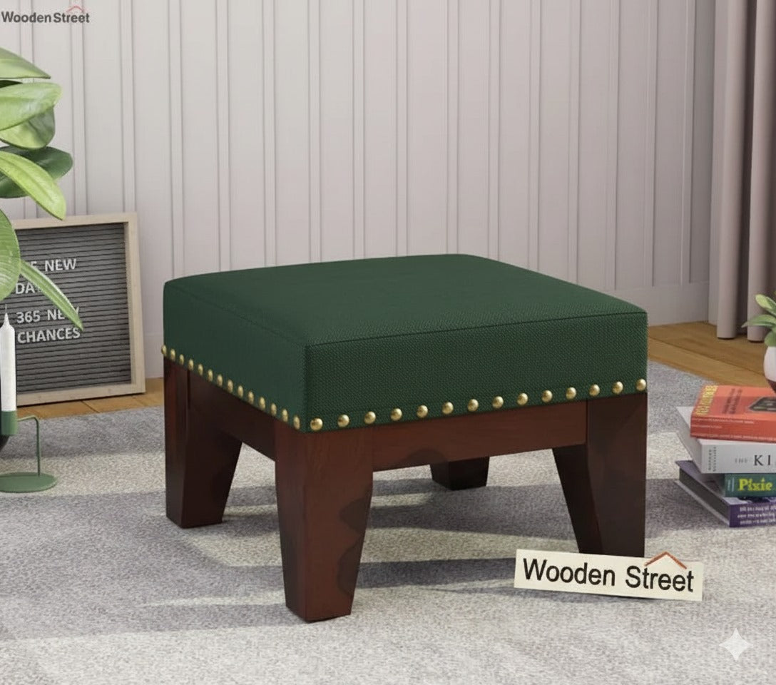 Single Square Wooden Luxury Stool - 1454