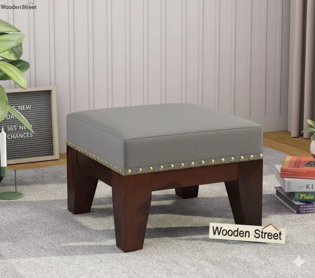 Single Square Wooden Luxury Stool - 1454