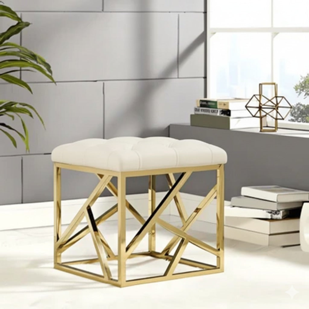 Interior Rich Vintage Square Stool - 1554