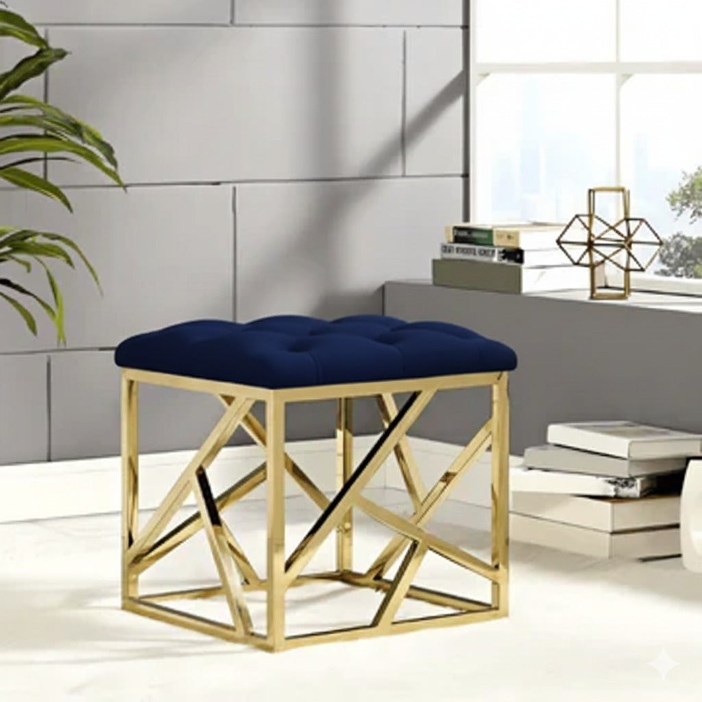 Interior Rich Vintage Square Stool - 1554