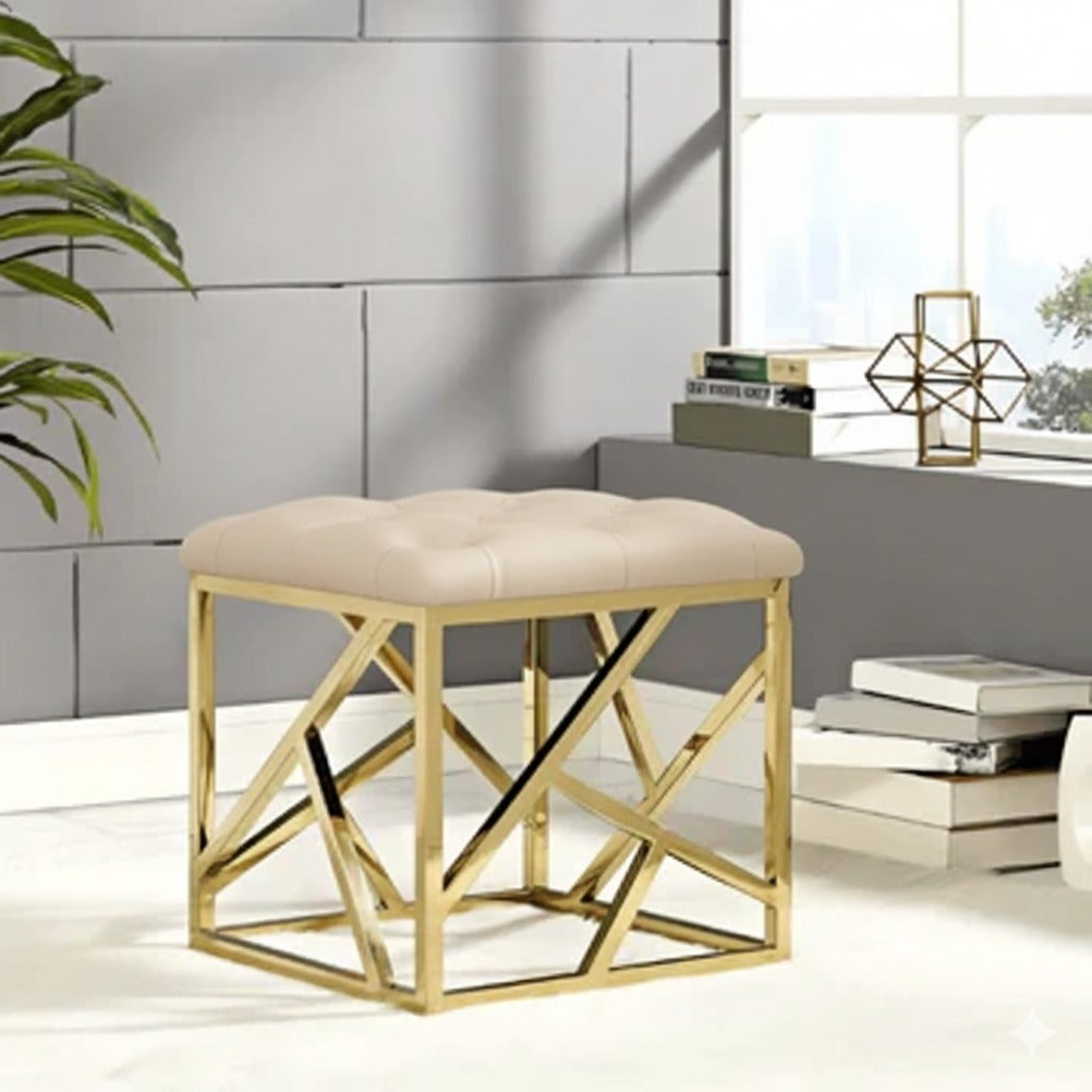 Interior Rich Vintage Square Stool - 1554