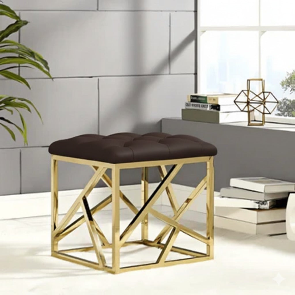 Interior Rich Vintage Square Stool - 1554