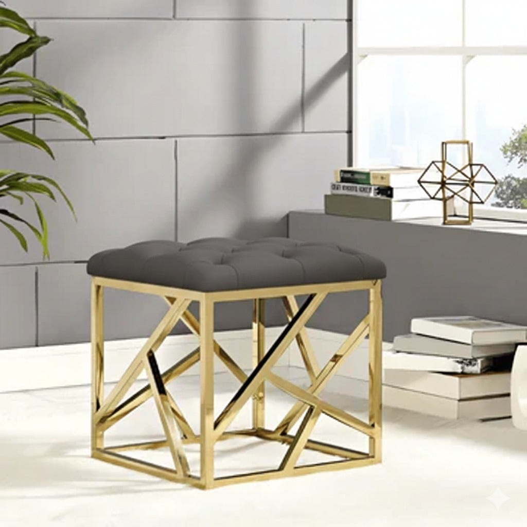 Interior Rich Vintage Square Stool - 1554