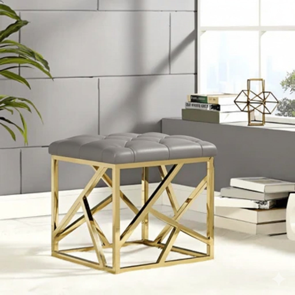 Interior Rich Vintage Square Stool - 1554