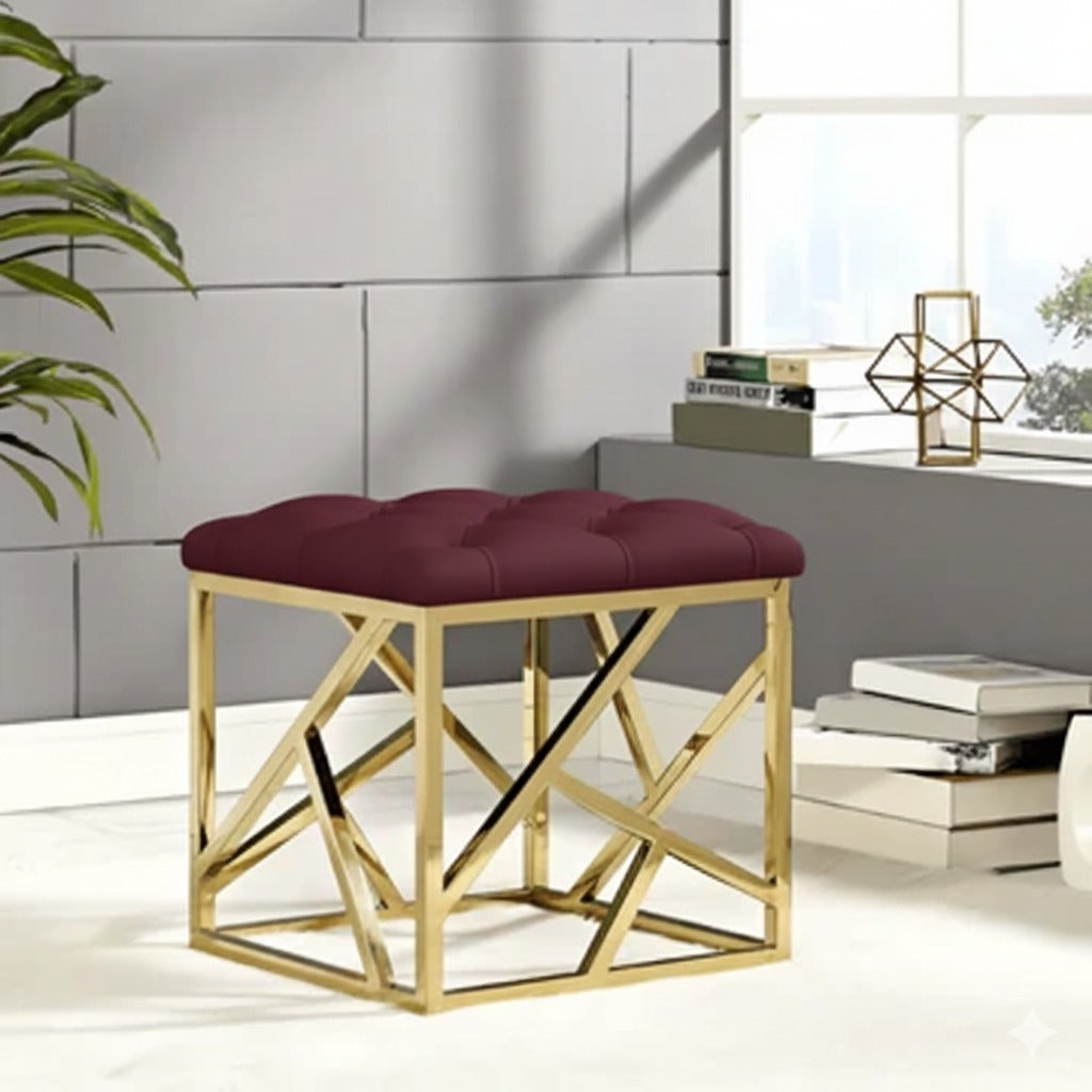 Interior Rich Vintage Square Stool - 1554