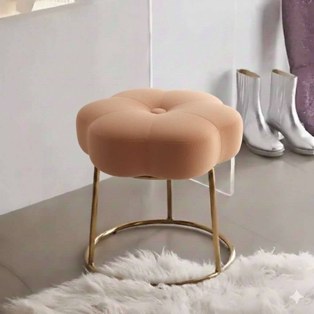 Eterna Gold Frame Designer Stool - 1549