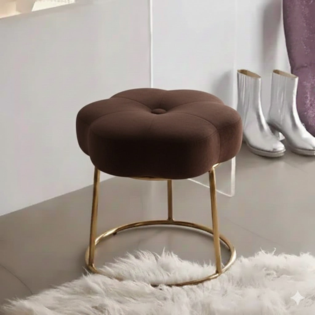 Eterna Gold Frame Designer Stool - 1549